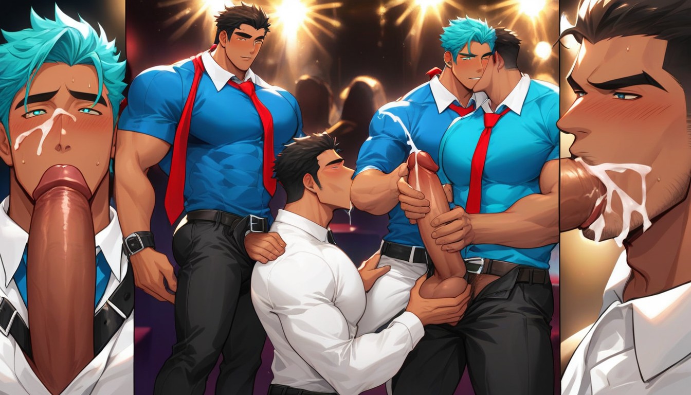 Gay Oral, Male Focus, South Asian AI Gay Porn
