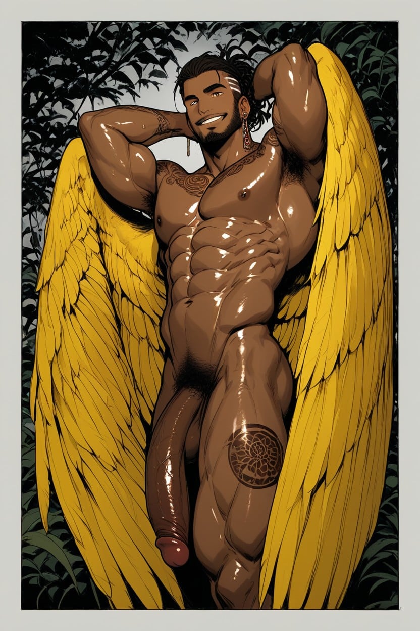 Facial Hair, Video Game Art, Hanging Heavy Balls AI Gay Porn