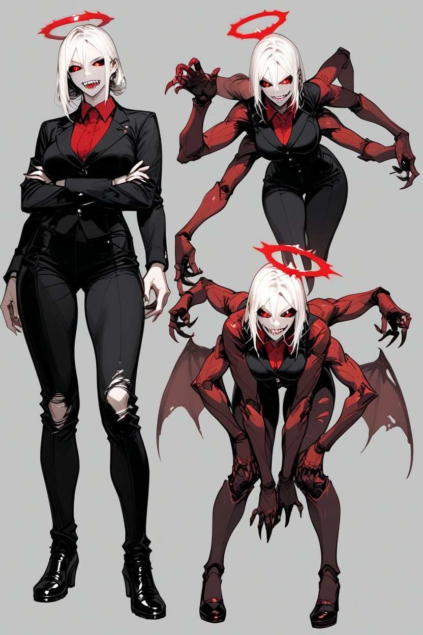 Black Sclera, Red Fur Collar, Accurate Anatomy Hentai AI Porn