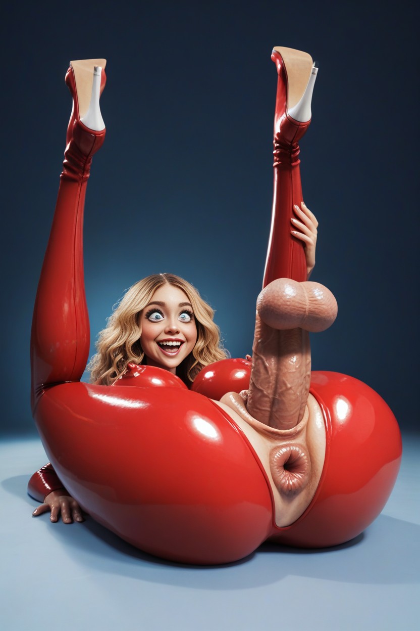 Fish Eye, Side View, Hyper Girth Cock AI Porn