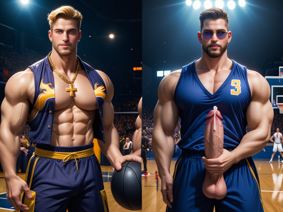 Cock Looks Like Big Fleshy Glowing Dildo, 20+, Black Balls AI Gay Porn