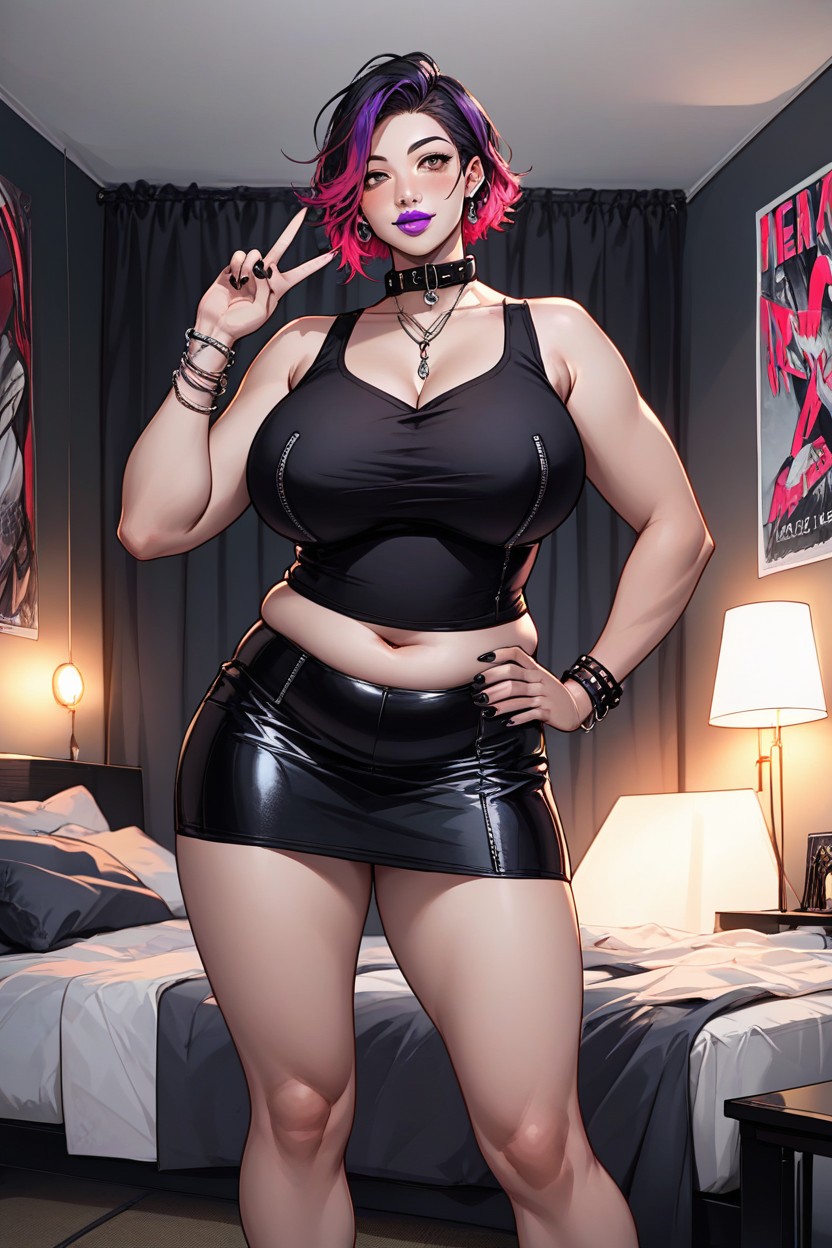 Dark Decor, Social Media Photo View, Black Nail Polish AI Porn