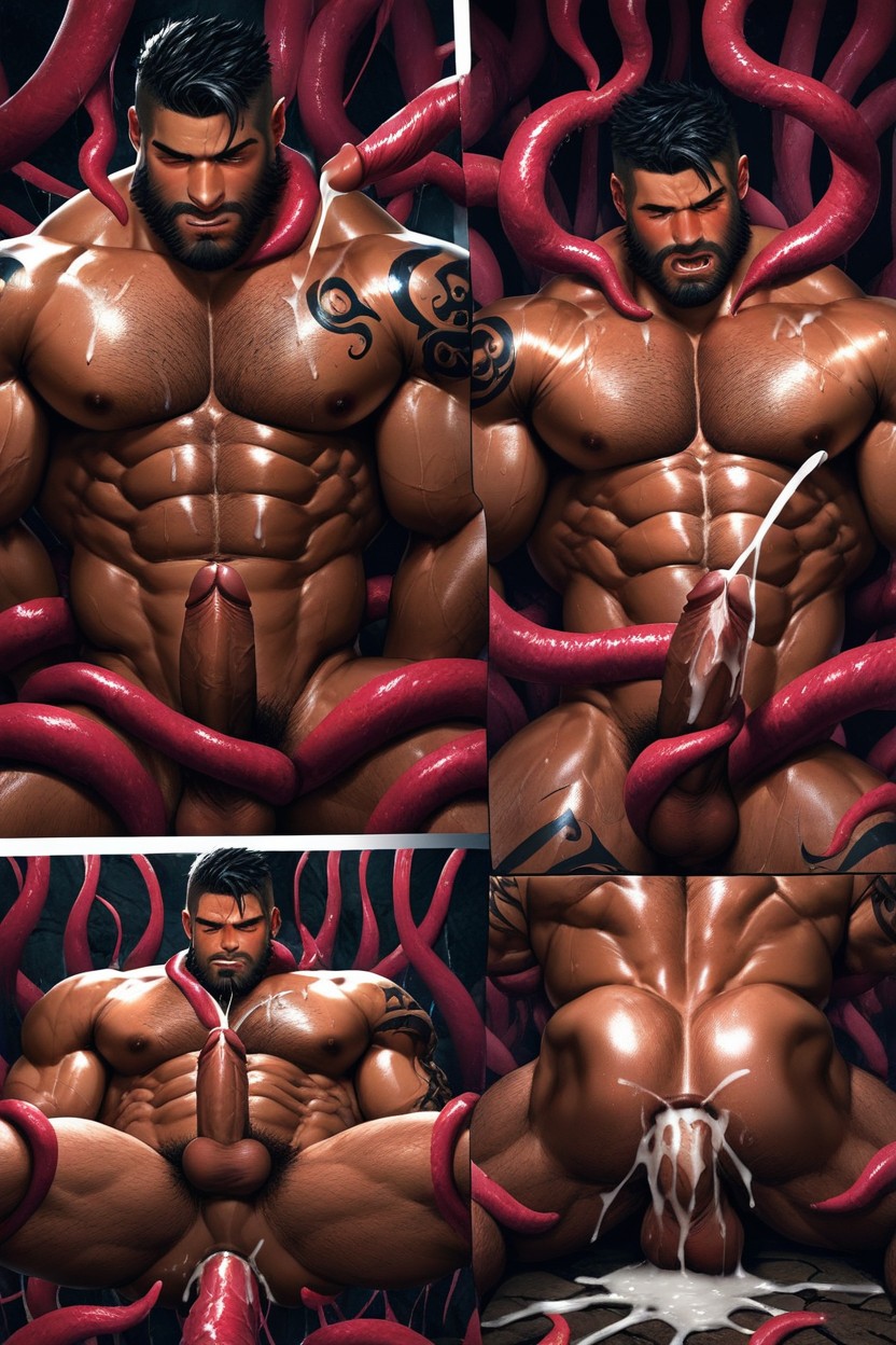 Black Hair, Extreme Anal, Excessive Cum AI Gay Porn