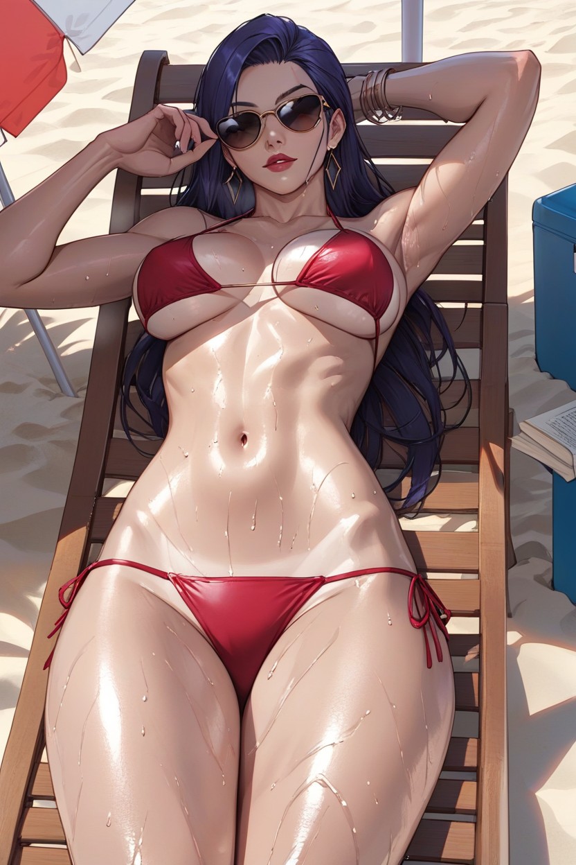 Horny, Sunglasses, Beach Hentai AI Porn