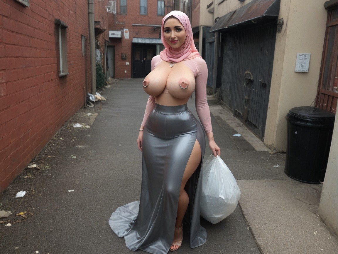 Outside, Pink Lips, Massive Soft Squishy Ass AI Porn