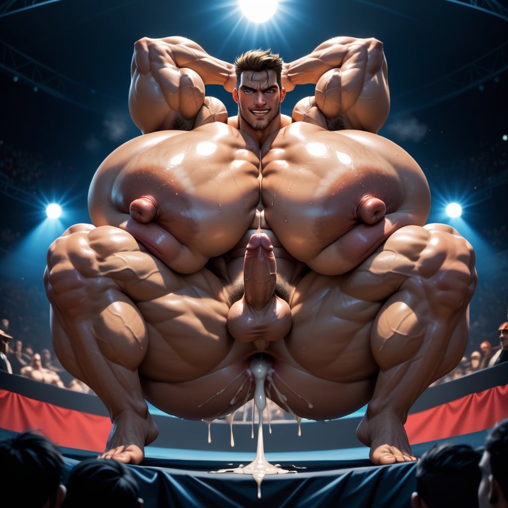 Arms Up, Angry, On Stage AI Gay Porn