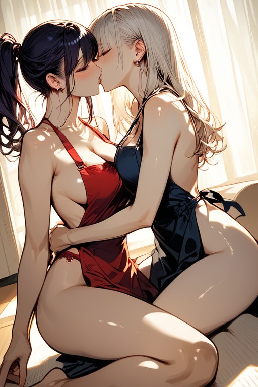 Kissing, Fit, Hawaii Hentai AI Porn