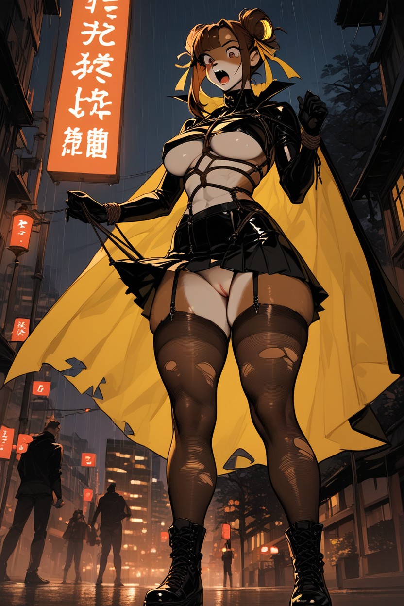 Full Body, Lifting Skirt, Superhero Furry AI Porn