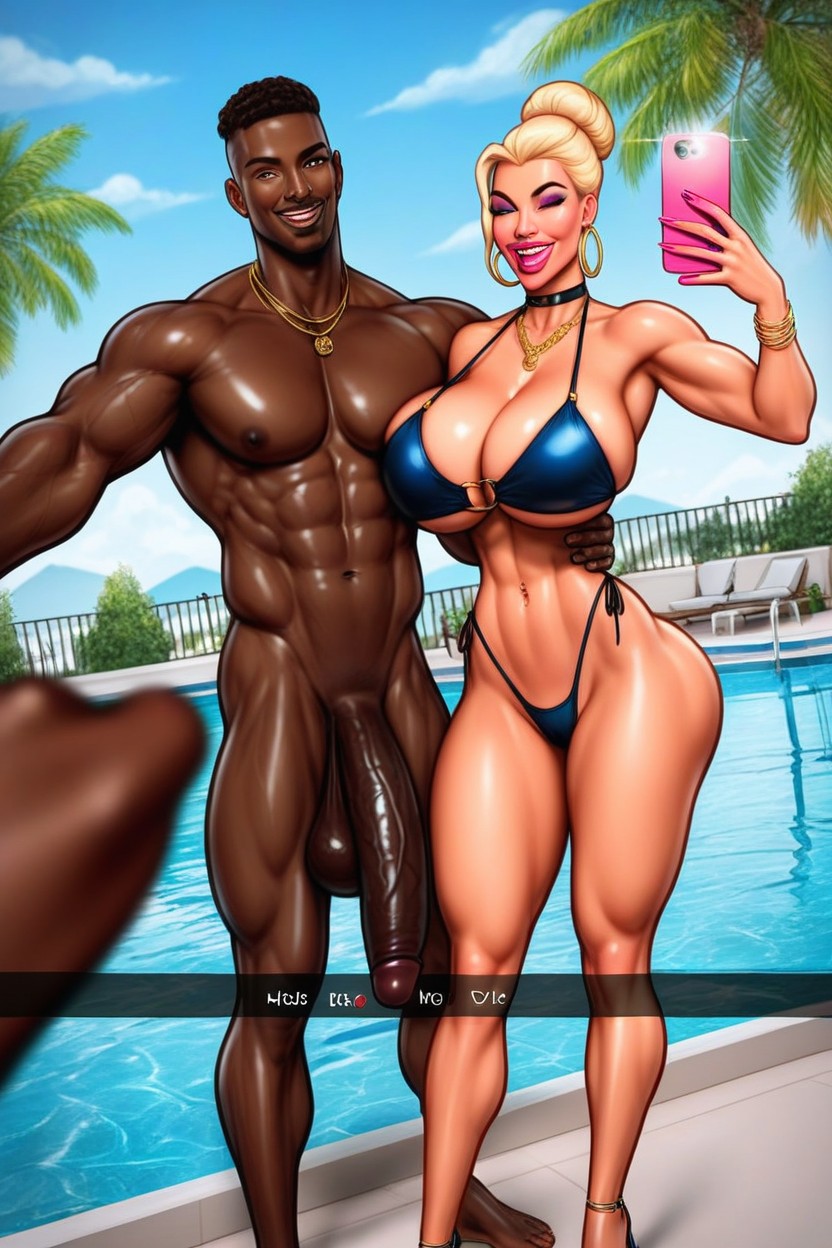 Size Comparison, Selfie, Donamic Pose AI Porn