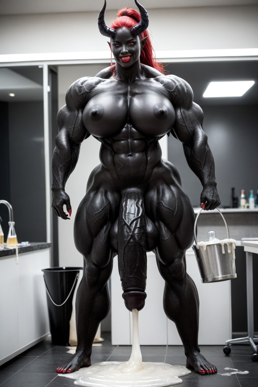 Giant Body, Black Cock Bigger Than Body, Extremely Long Black Cock Travesti IA Pornô
