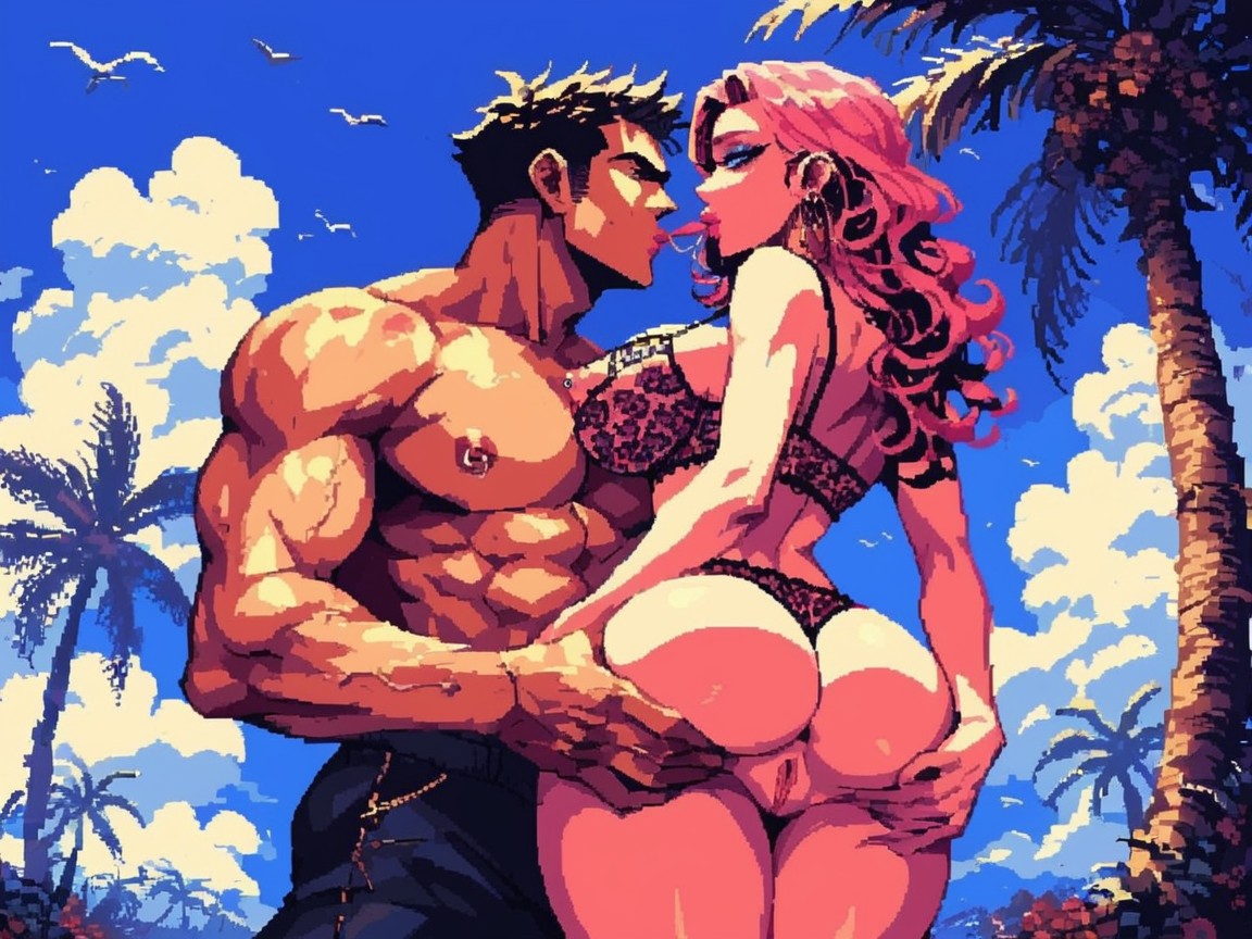 Location The Beach, 18+, Perfect Hourglass Body AI Porn