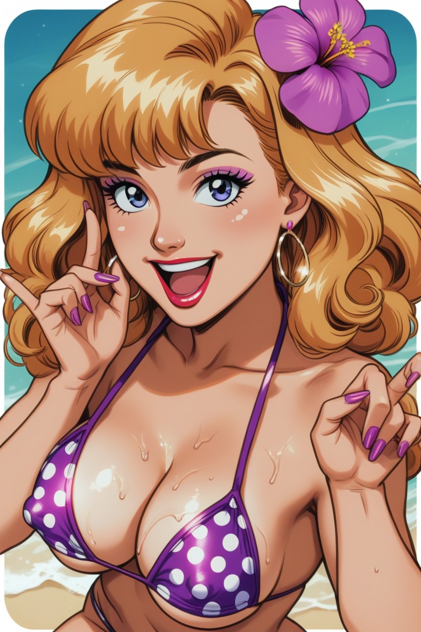 Natural Breasts, Medium Length Hair, Laughing Hentai AI Porn