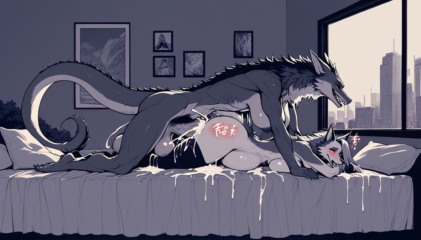 Rough Anal Sex, Female Dragon, Futanari Furry AI Porn