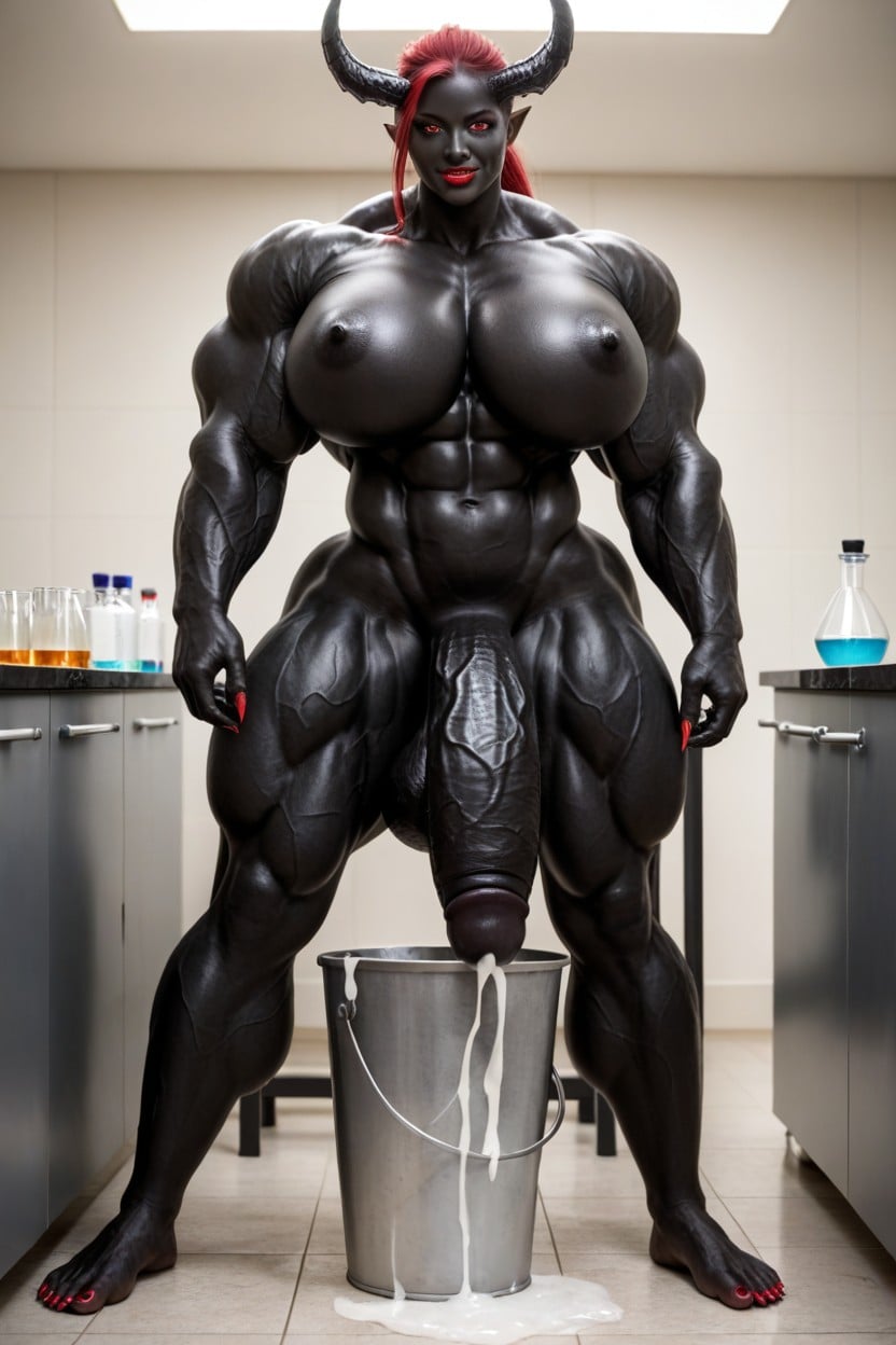 Muscular Veins, Potion, Lab Shemale AI Porn