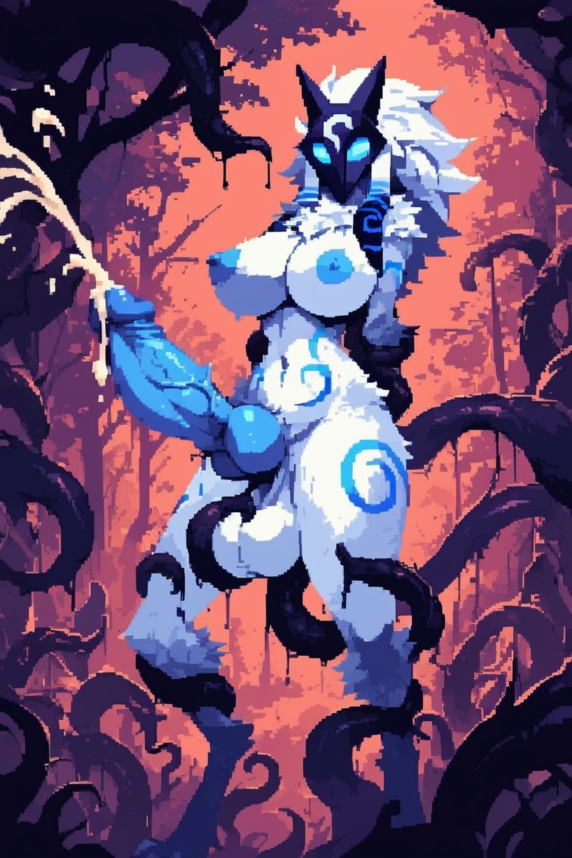 Fermer, Tied Legs, Tentacle Stick On Nipples Porno IA Furry