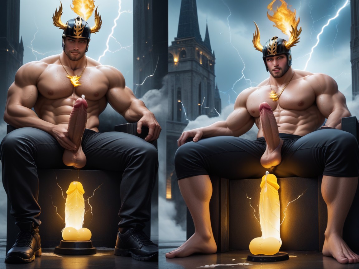 Boyish Charm, Hairy Balls, Sitting Down Legs Spread AI Gay Porn