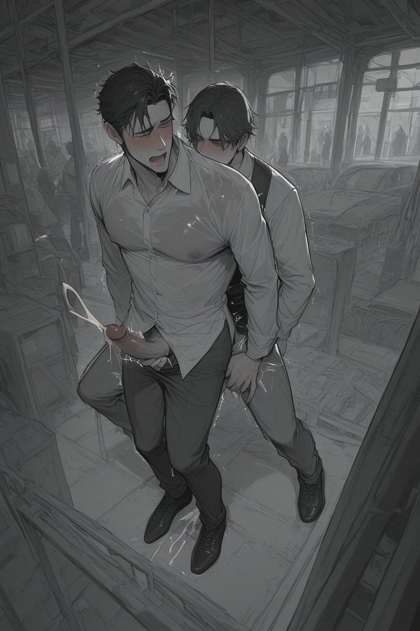 Trembling, Drooling Cum, Anal Orgasm AI Gay Porn