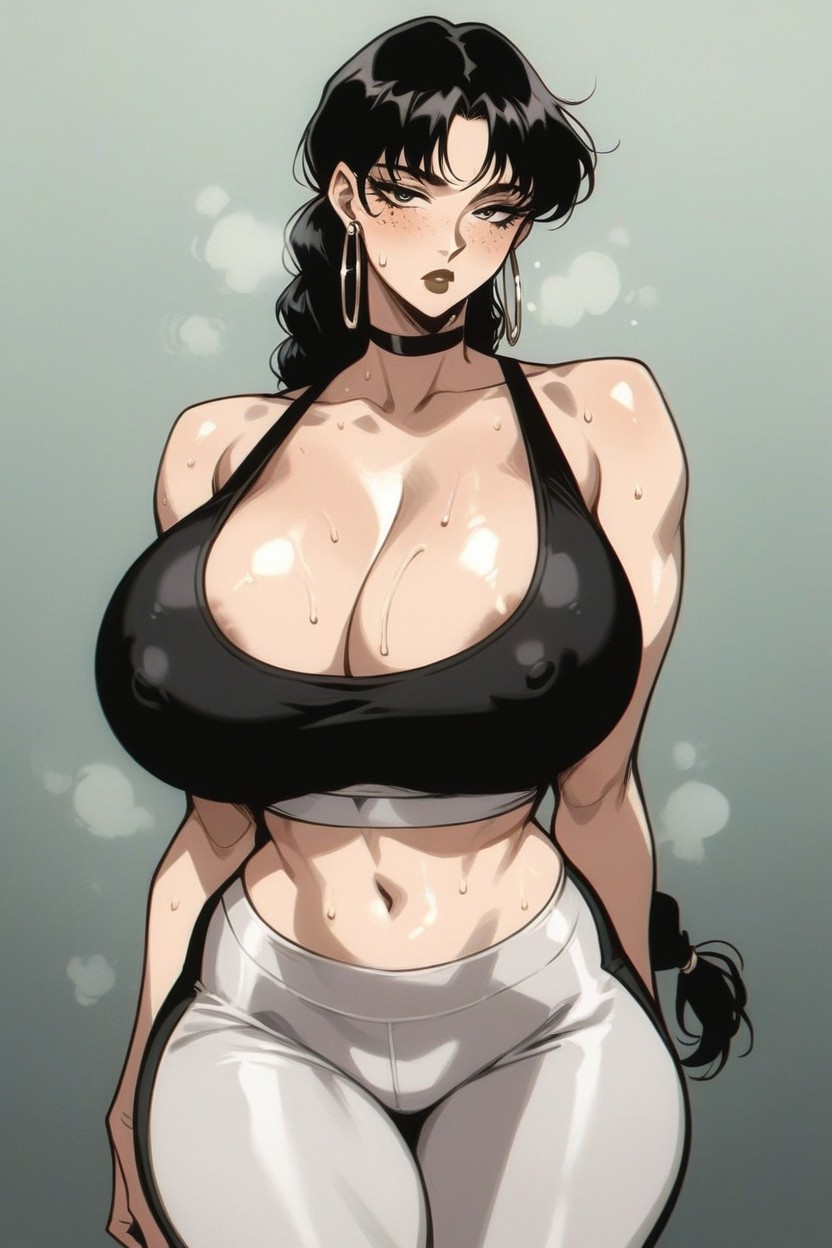 Hourglass, Sleepy Eyes, Perfect Anatomy Hentai AI Porn