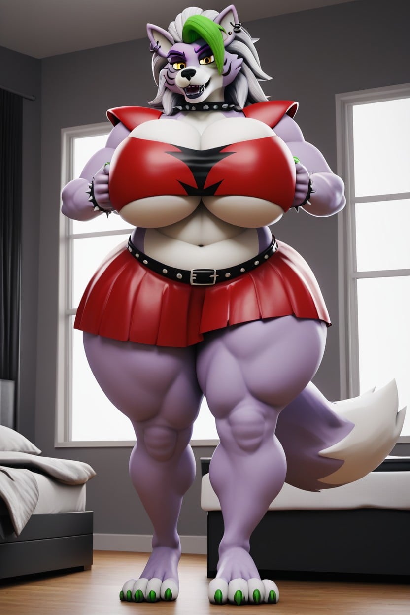 Fat Bottom Lip, Legs, Bedroom Furry AI Porn