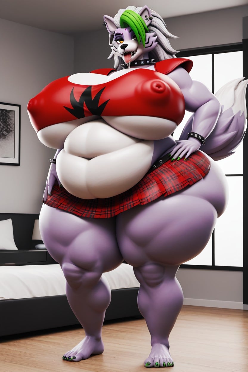 Fluffy Tail, Big Belly, Roxy Furry AI Porn