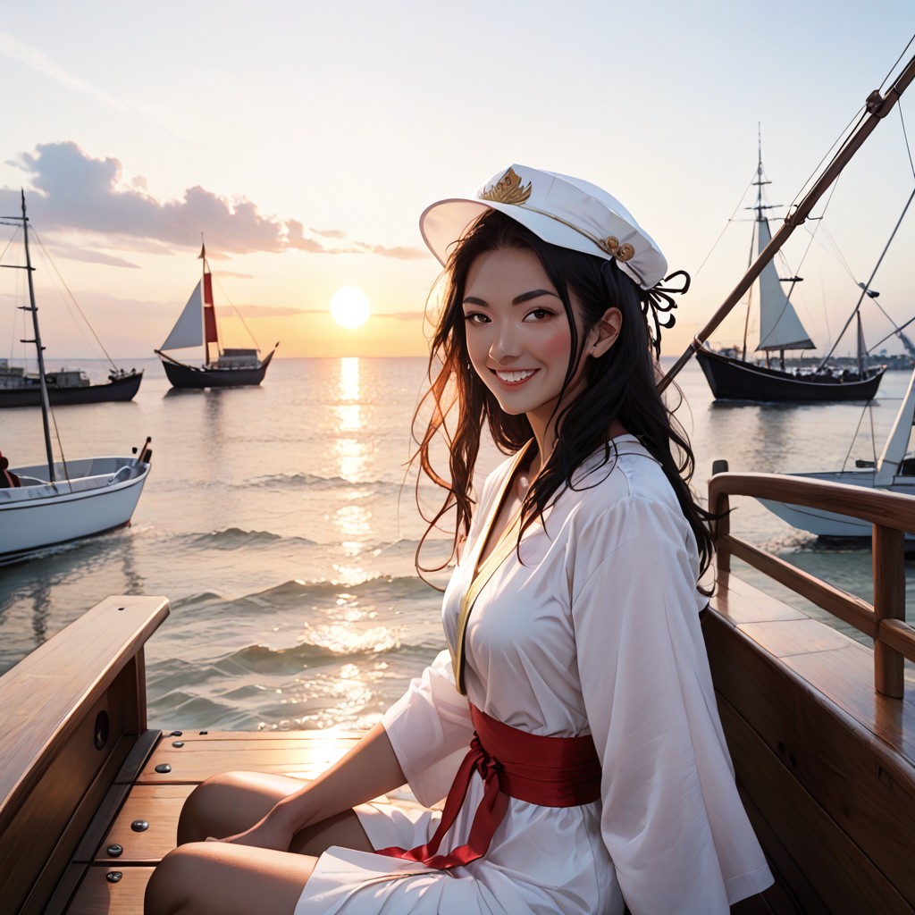 In A Sailboat Cockpit, Five Men With Penises Ready, Ready To Fuck Her AI Porn
