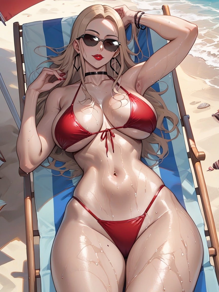 Oiled Skin, Sweaty, Love Hearts Hentai AI Porn