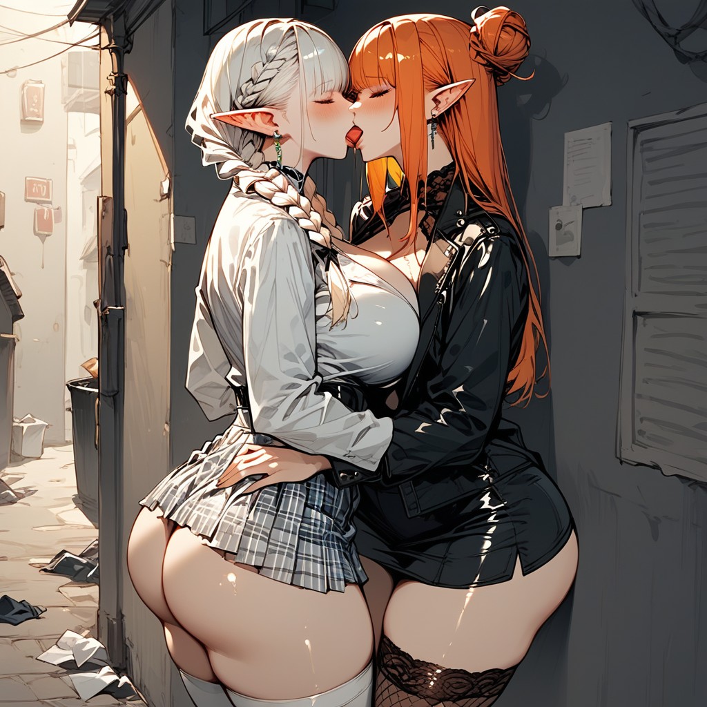 Prostitutes, Green Eyes, Elf Female Only Hentai AI Porn