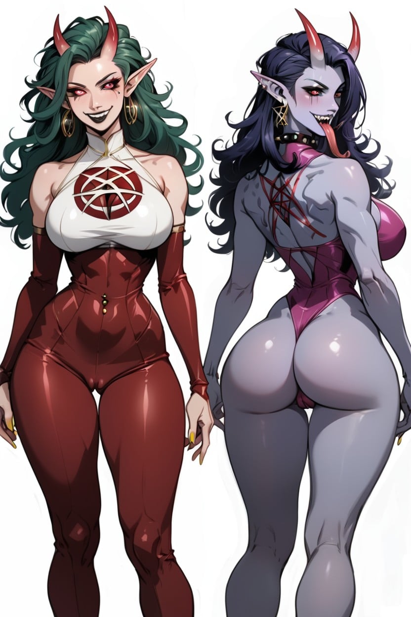 High Cheekbones, Purple Skin, 18+ Hentai AI Porn