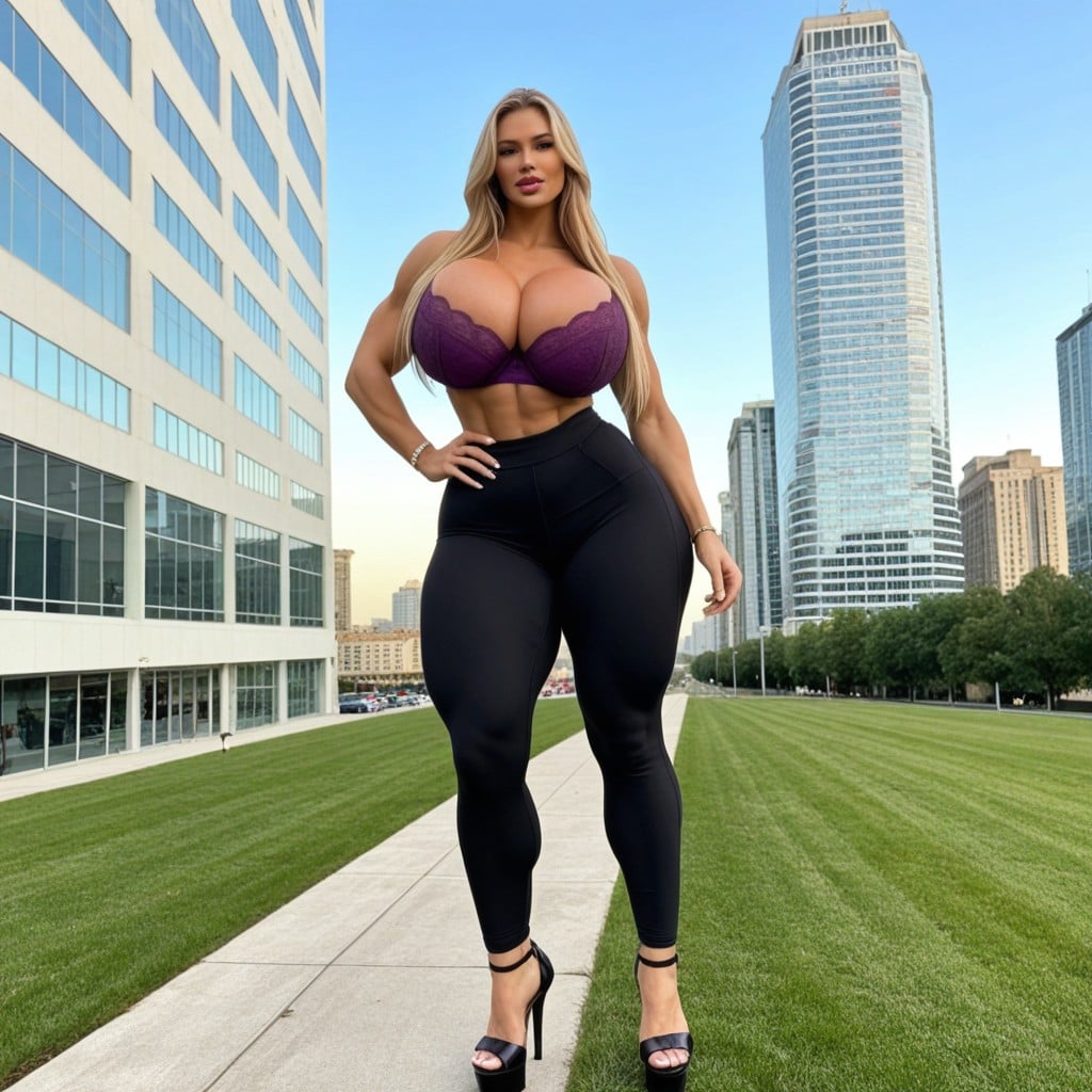Impossibly Huge Body, Sexy Model Woman, Muscular AI Porn