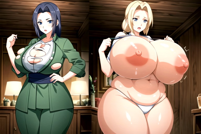 Cleavage, Split Screen, Hyper Mega Fat Ass Expansion Hentai AI Porn