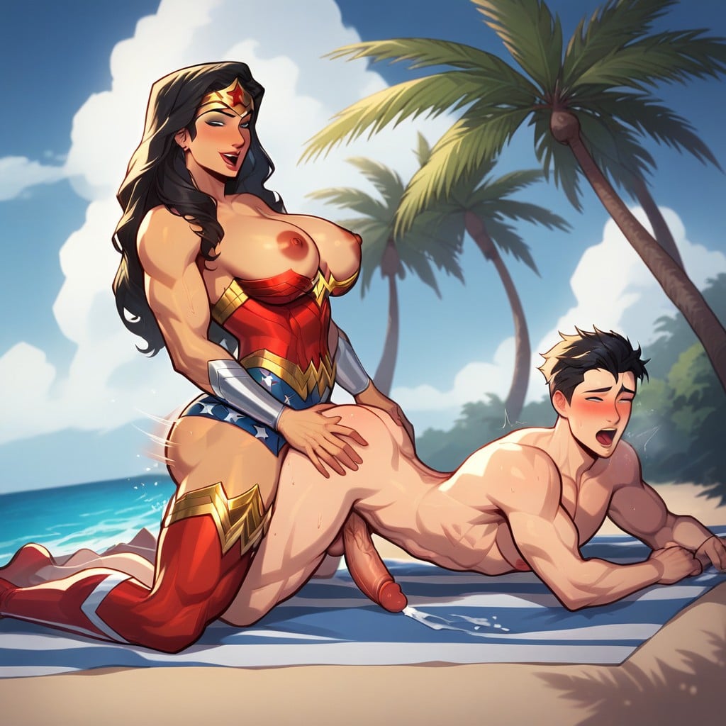 Muscular, Futanari, Exposed Breasts Hentai AI Porn