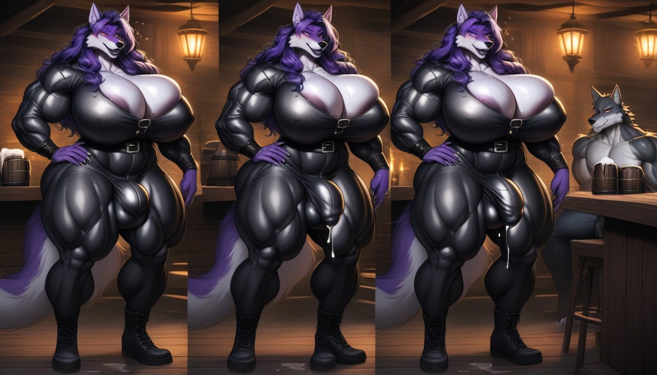 Full Body, Wavy Hair, Tattoo Furry AI Porn