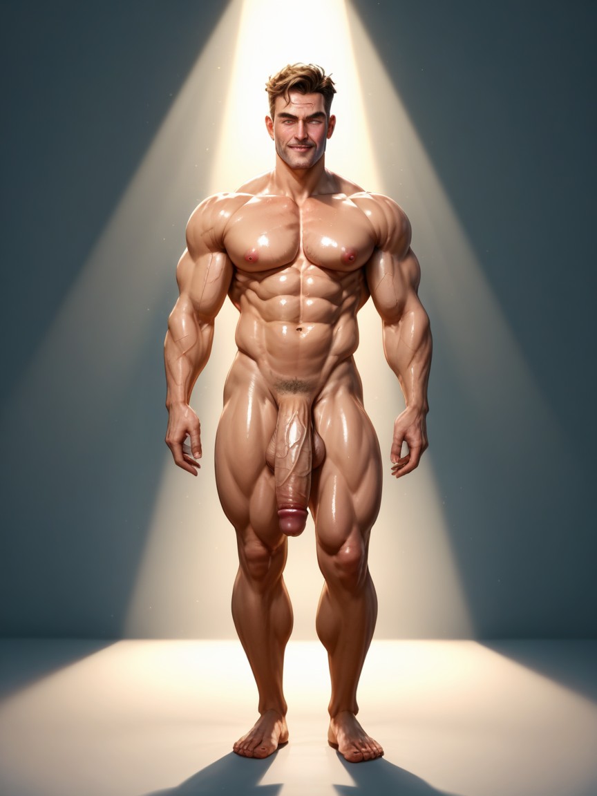 Huge Cock, Tan Skin, Award Winning Photo AI Gay Porn
