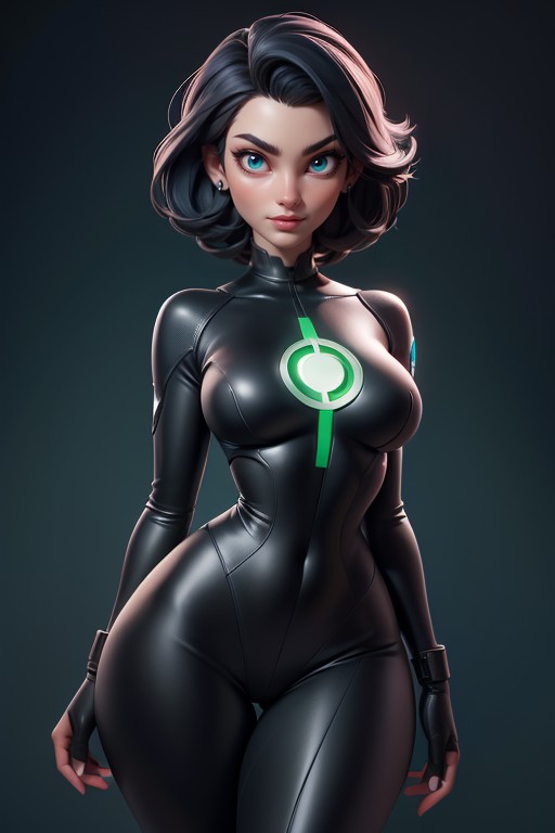 Latex Suit, Waist Shot, Curvy Hips Hentai AI Porn