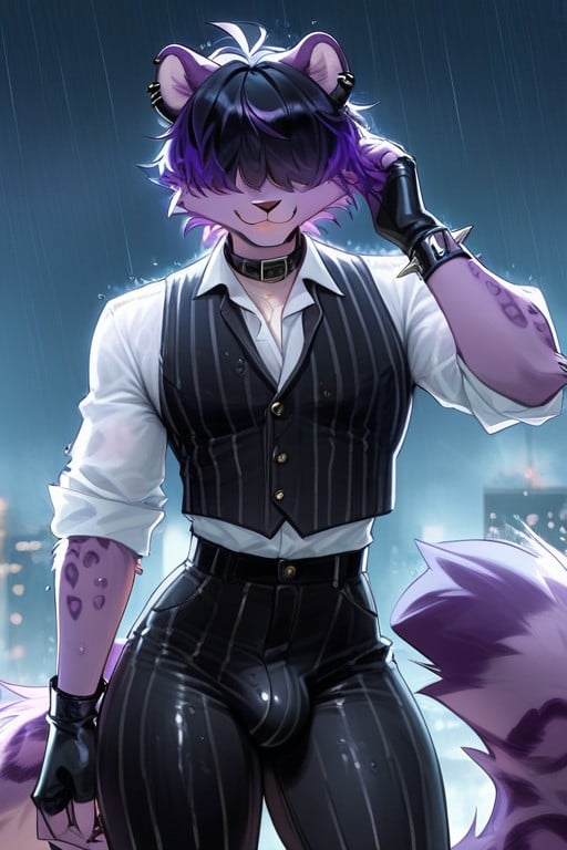 Feminine, Raining, Rolled Up Sleeves Furry AI Porn