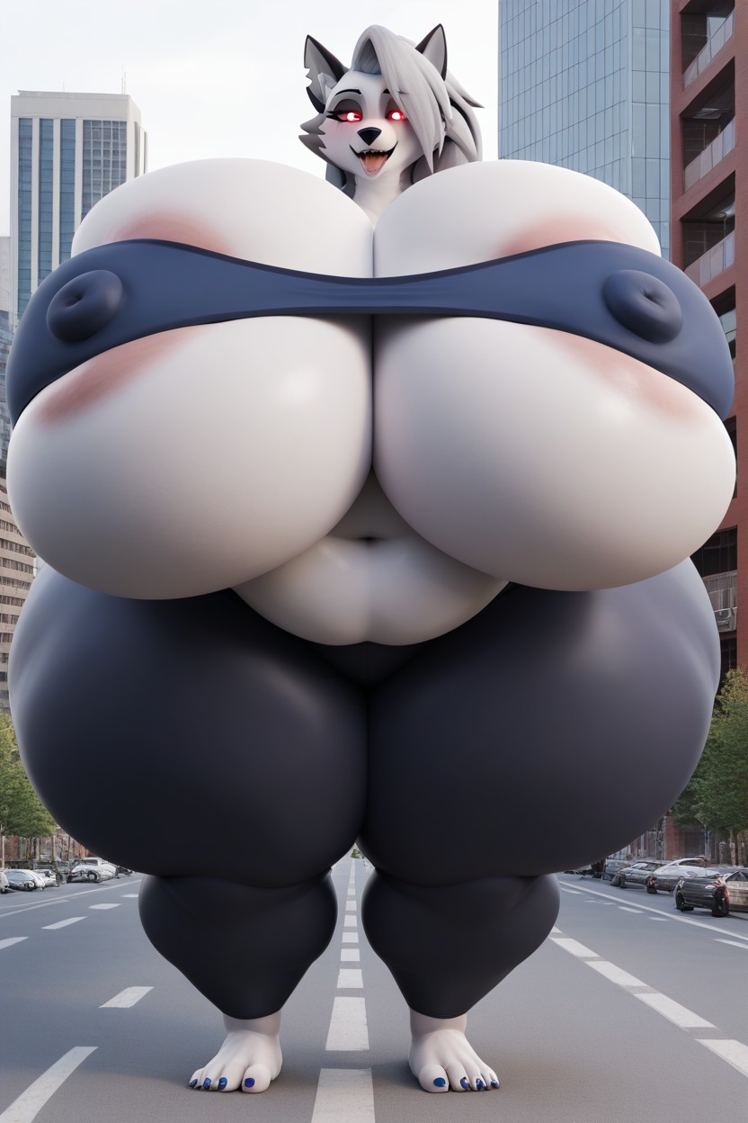 Growth Lines, Hyper Thighs, Body Macro Breasts Furry AI Porn