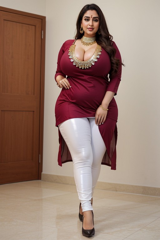 Ssbbw, Front View, Standing AI Porn