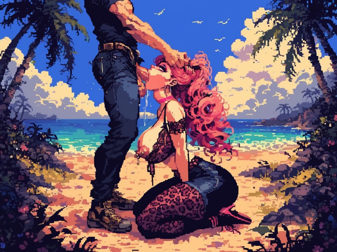 Massive Ass, Side View, Grabbing Head AI Porn