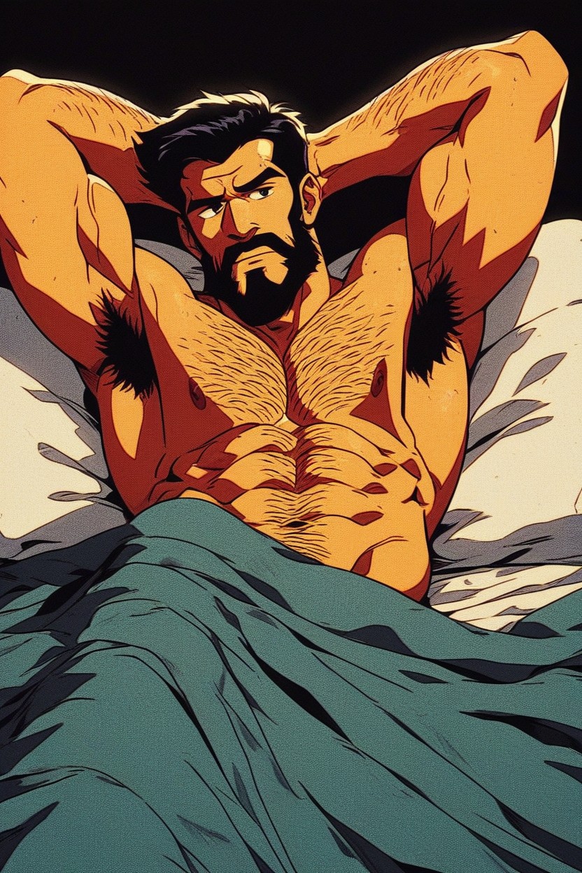 With No Harsh Highlights The Composition Is Focused On The Subject's Body, A Middle-aged, 18+ AI Gay Porn