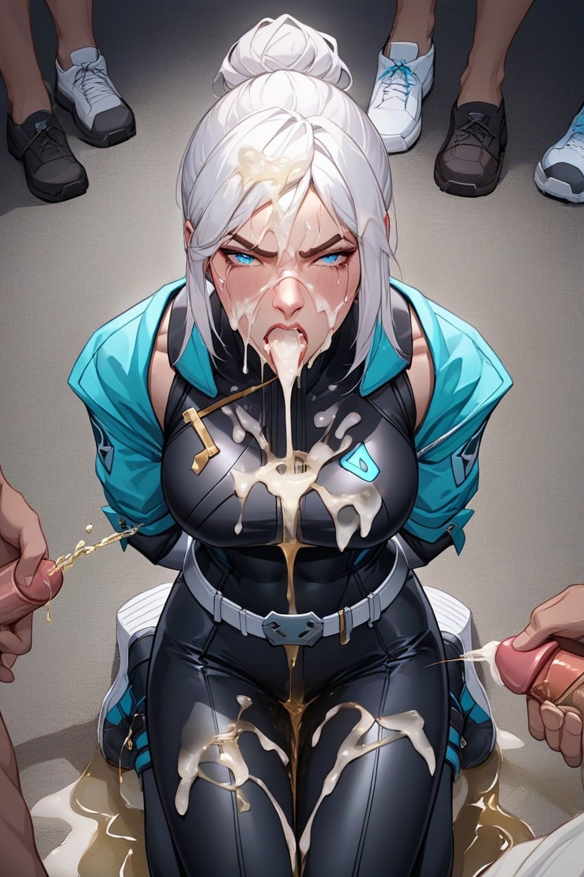 Pee On Face, Sweating, Mouth Full Of Pee AI Porn