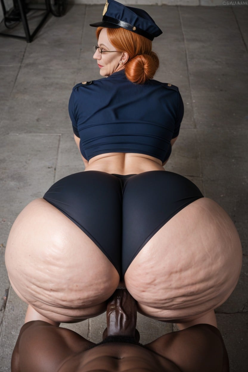 Blonde Hair, Hyper Ass, Wearing Glasses AI Porn