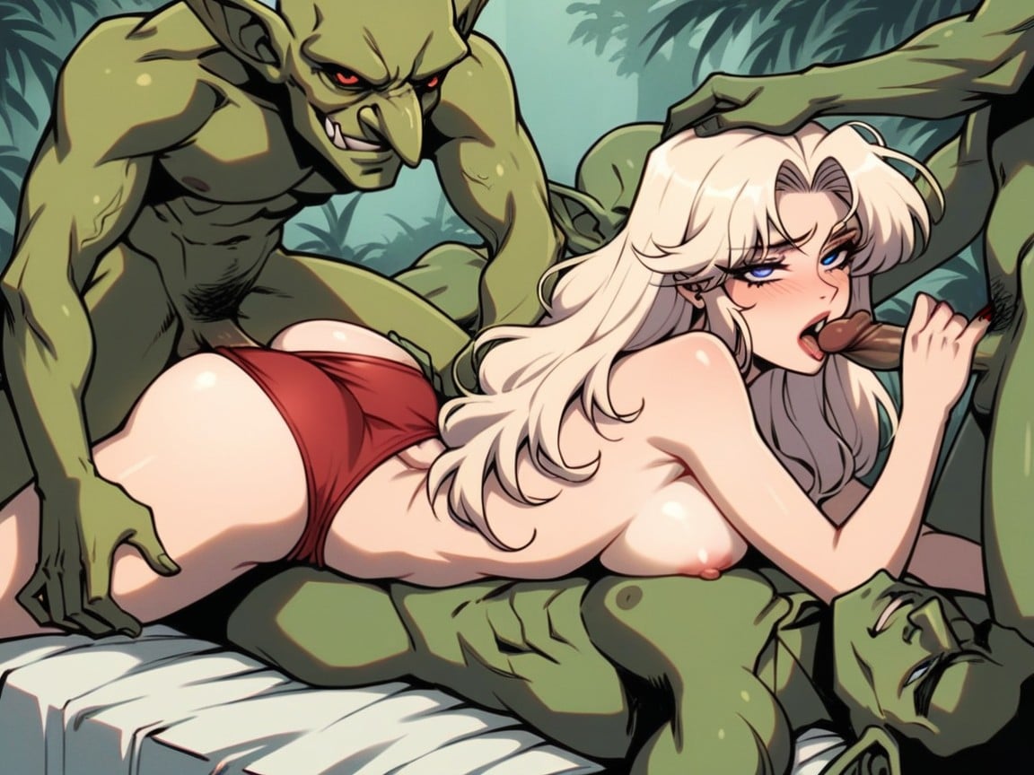 Topless, Surrounded, 18+ Hentai AI Porn