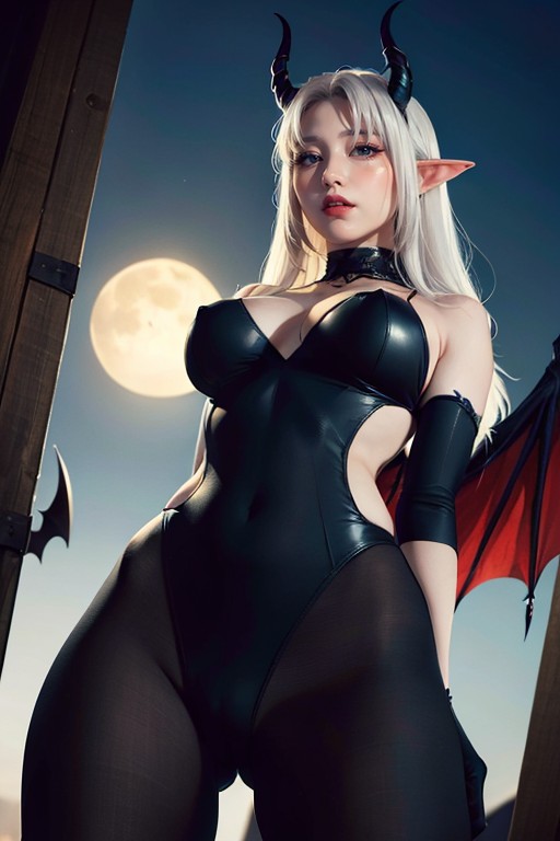 Dark Lipstick, Moon, Collant AI Porn
