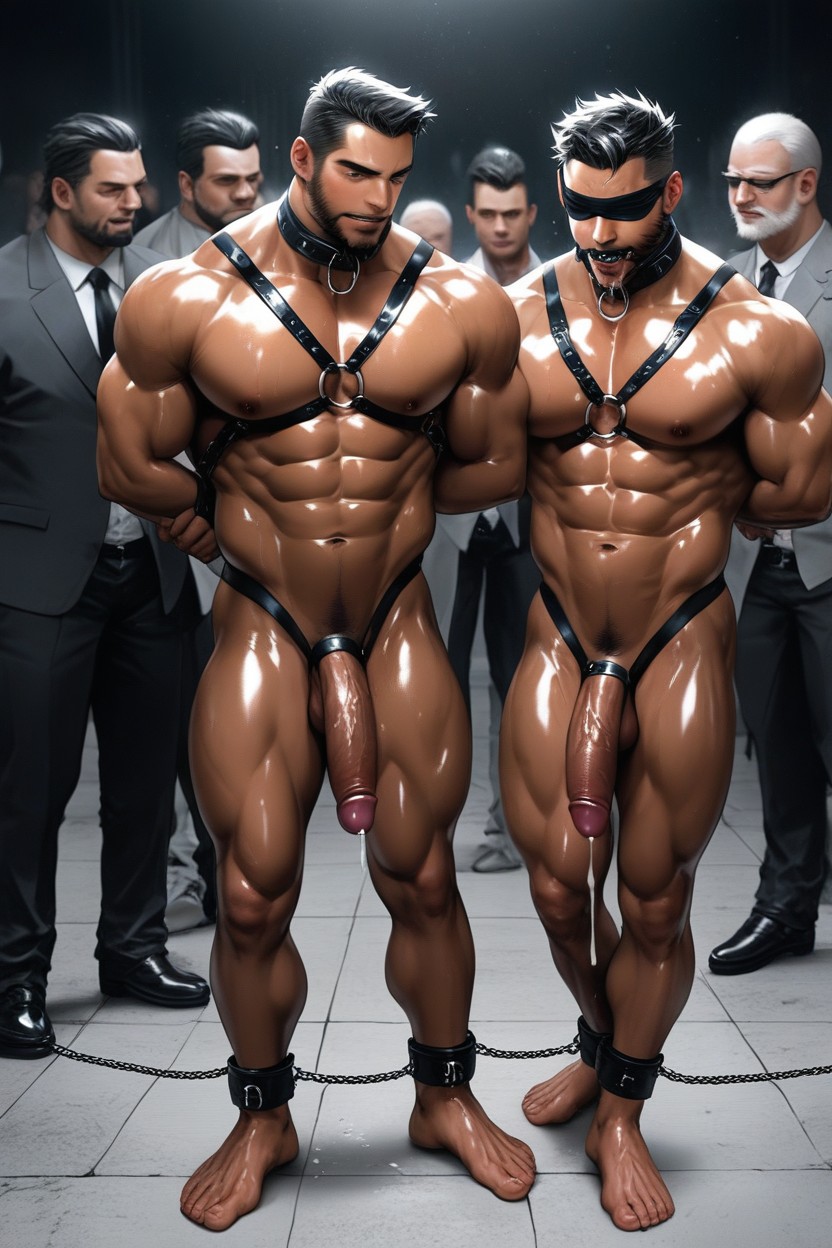 2 People, Cockring, Desperate To Cum AI Gay Porn