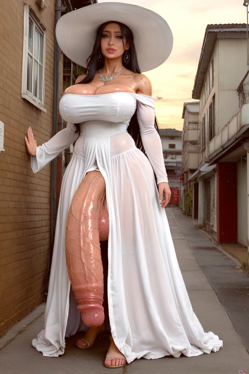 Long Legs, Straight, Super Long Hair Shemale AI Porn