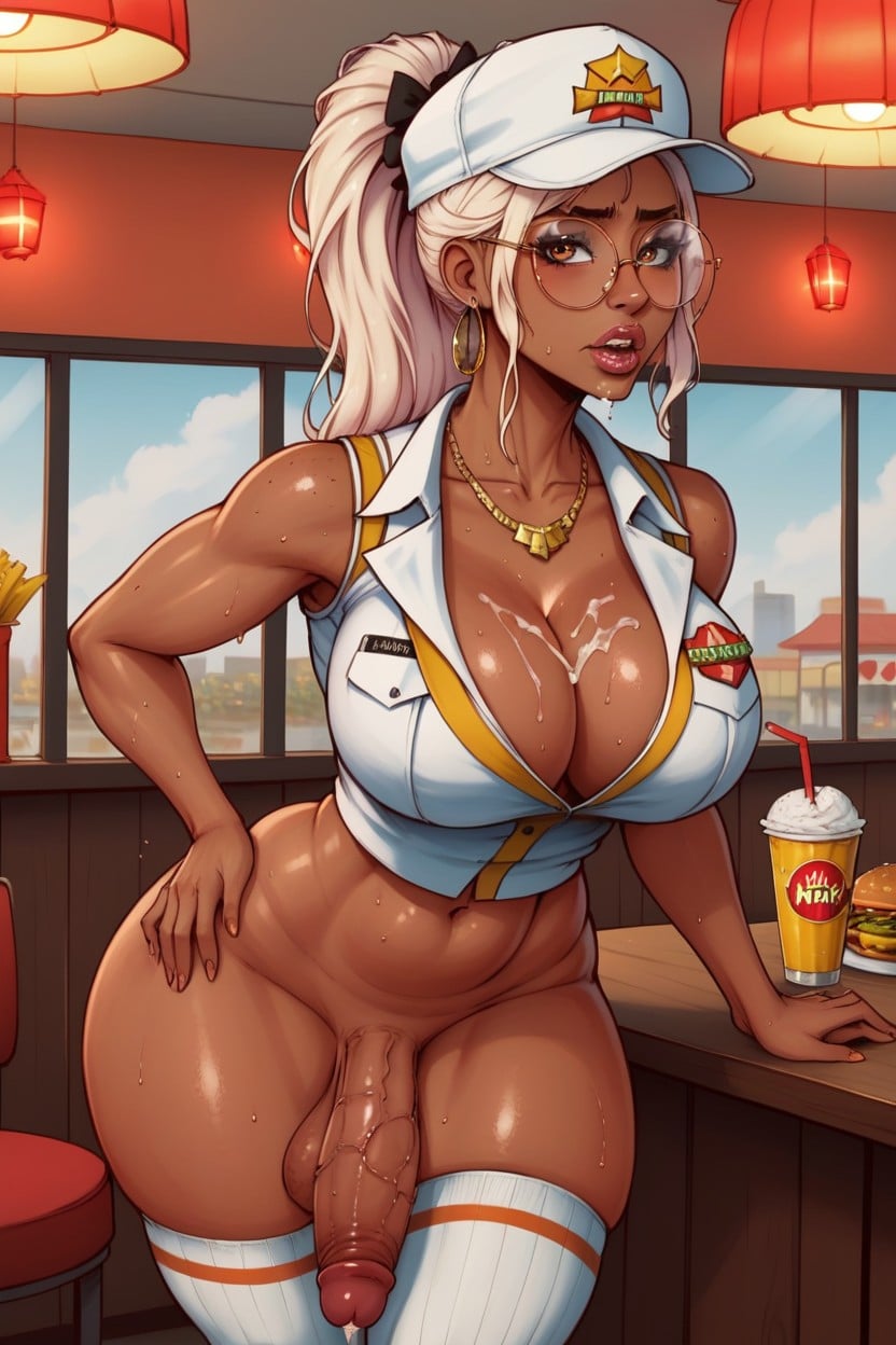 Bottomless, Hair Clips, Pale Skin Hentai AI Porn