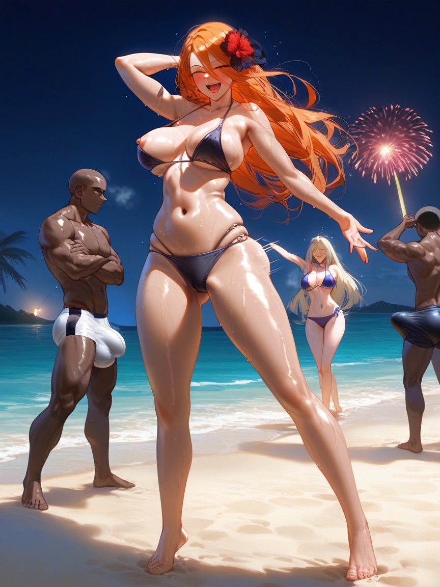 Many People Around, Horny, Sweaty Hentai AI Porn