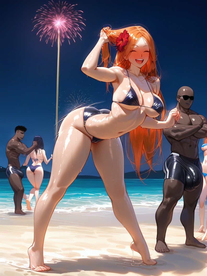 Oiled Skin, Camel Toe, Laughing Hentai AI Porn