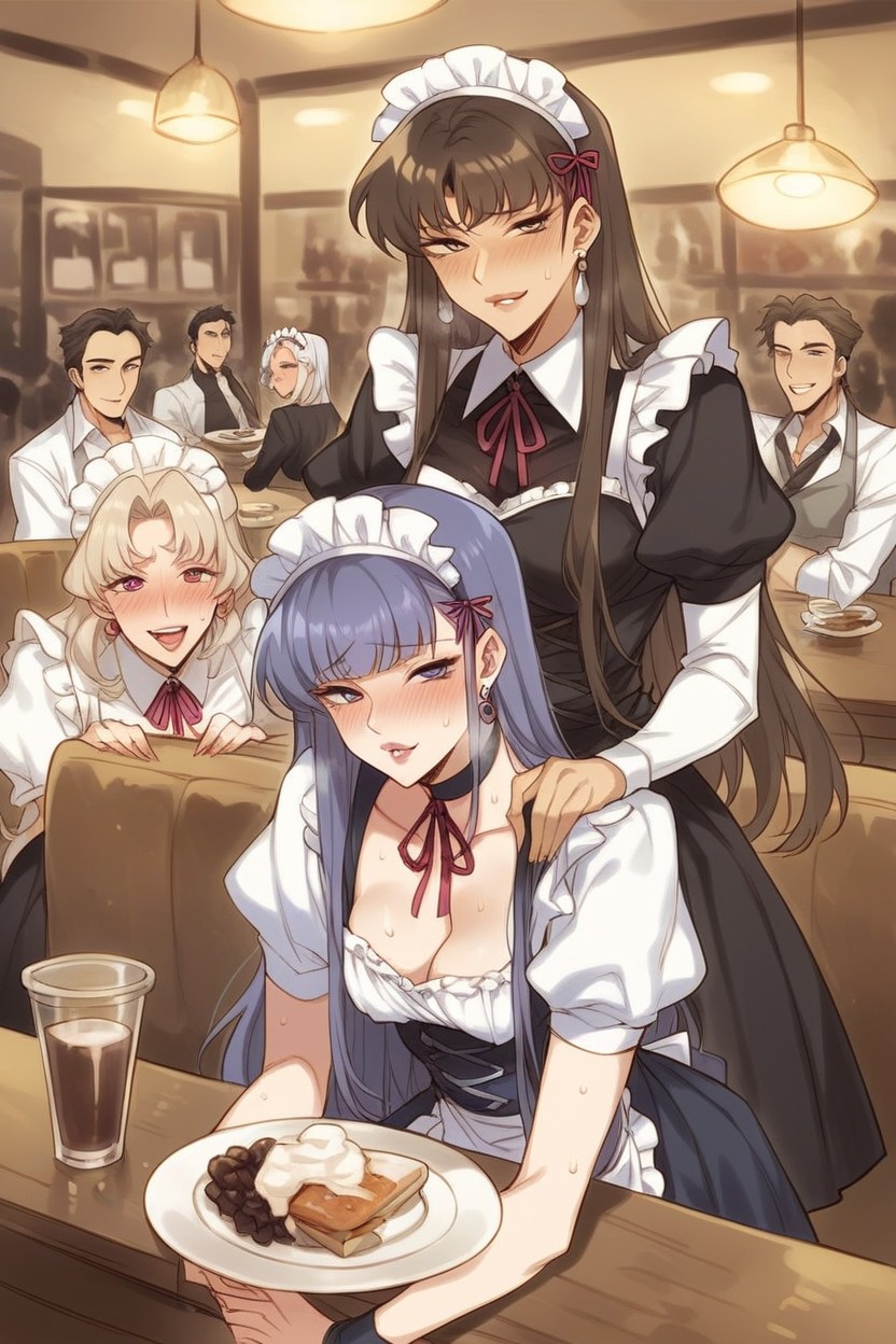 Many People Around, Harem, Thick Lips Hentai AI Porn