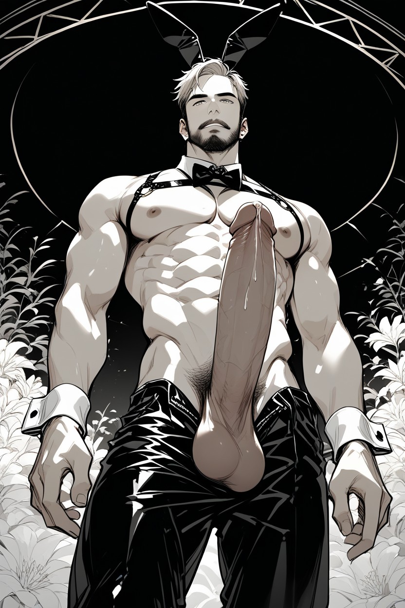 Handsome Men, Muscular Arms, Cuffs AI Gay Porn